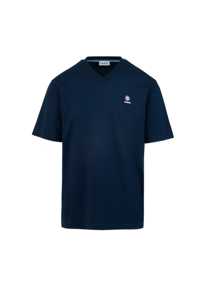 SANDBANKS V NECK COTTON T-SHIRT NAVY BLUE MEDIUM RRP £85 BNWT