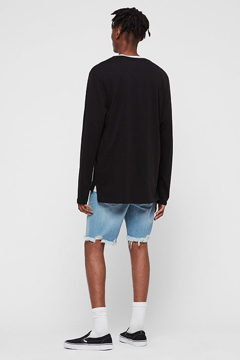 ALLSAINTS DISTRESSED DENIM COTTON SHORTS IN INDIGO BLUE 28 WAIST RRP £70 BNWT