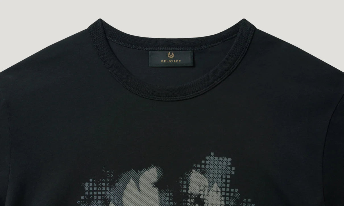 BELSTAFF METRO PHOENIX GRAPHIC LOGO COTTON T-SHIRT BLACK RRP £60 BNWT