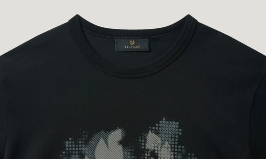 BELSTAFF METRO PHOENIX GRAPHIC LOGO COTTON T-SHIRT BLACK RRP £60 BNWT