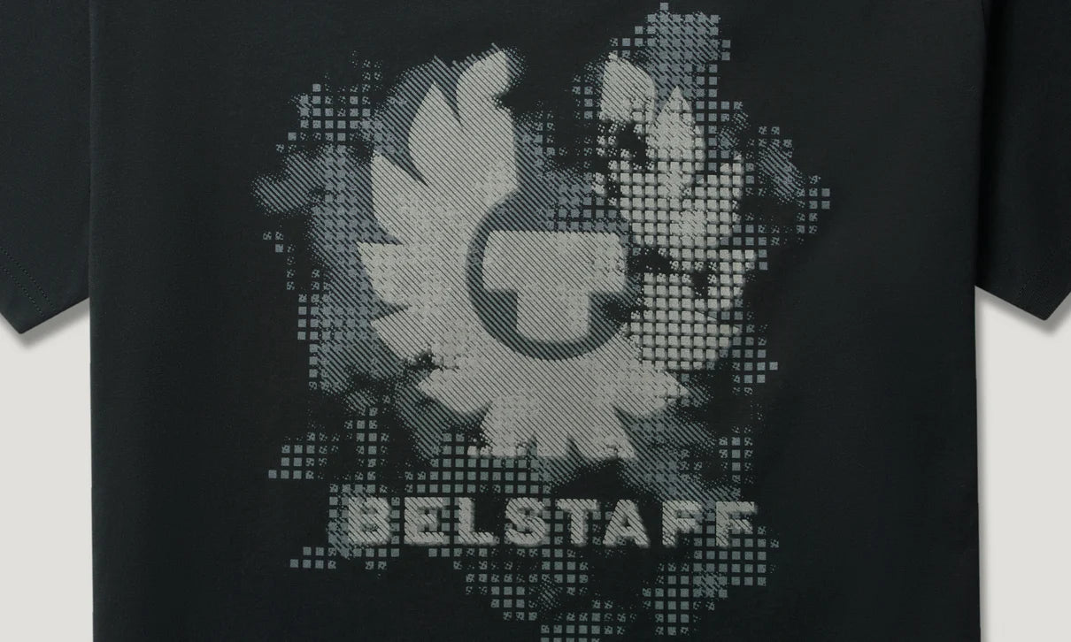 BELSTAFF METRO PHOENIX GRAPHIC LOGO COTTON T-SHIRT BLACK RRP £60 BNWT