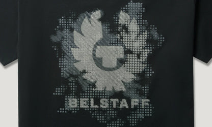 BELSTAFF METRO PHOENIX GRAPHIC LOGO COTTON T-SHIRT BLACK RRP £60 BNWT