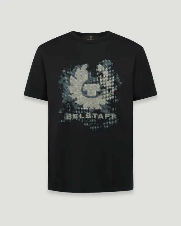 BELSTAFF METRO PHOENIX GRAPHIC LOGO COTTON T-SHIRT BLACK RRP £60 BNWT