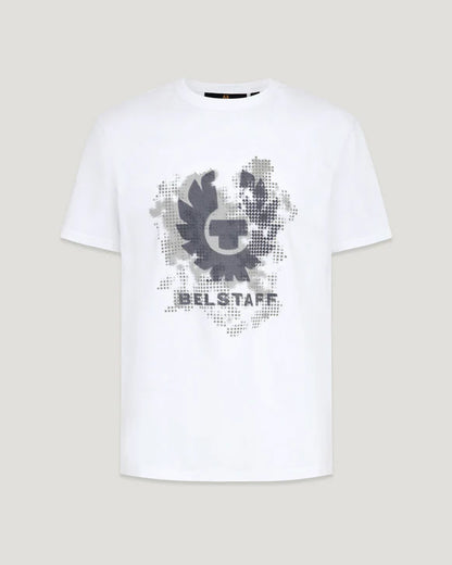 BELSTAFF METRO PHOENIX GRAPHIC LOGO COTTON T-SHIRT WHITE RRP £60 BNWT