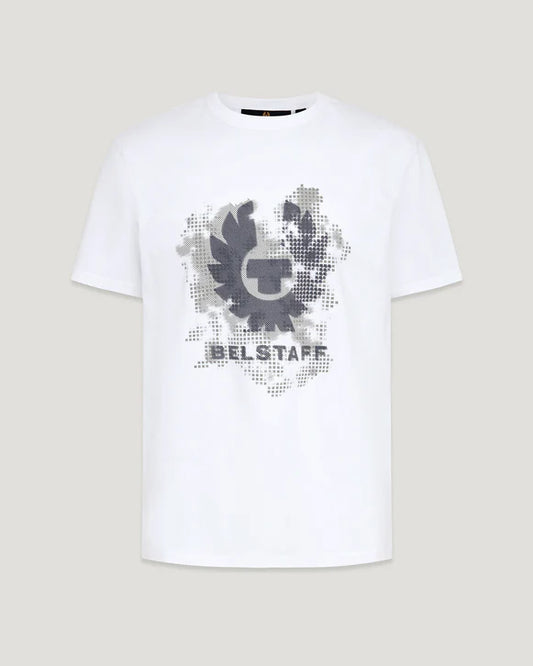 BELSTAFF METRO PHOENIX GRAPHIC LOGO COTTON T-SHIRT WHITE RRP £60 BNWT
