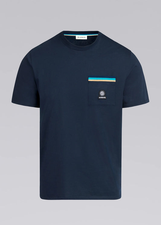SANDBANKS MERCERISED COTTON POCKET T-SHIRT NAVY 2XL RRP £95 BNWT