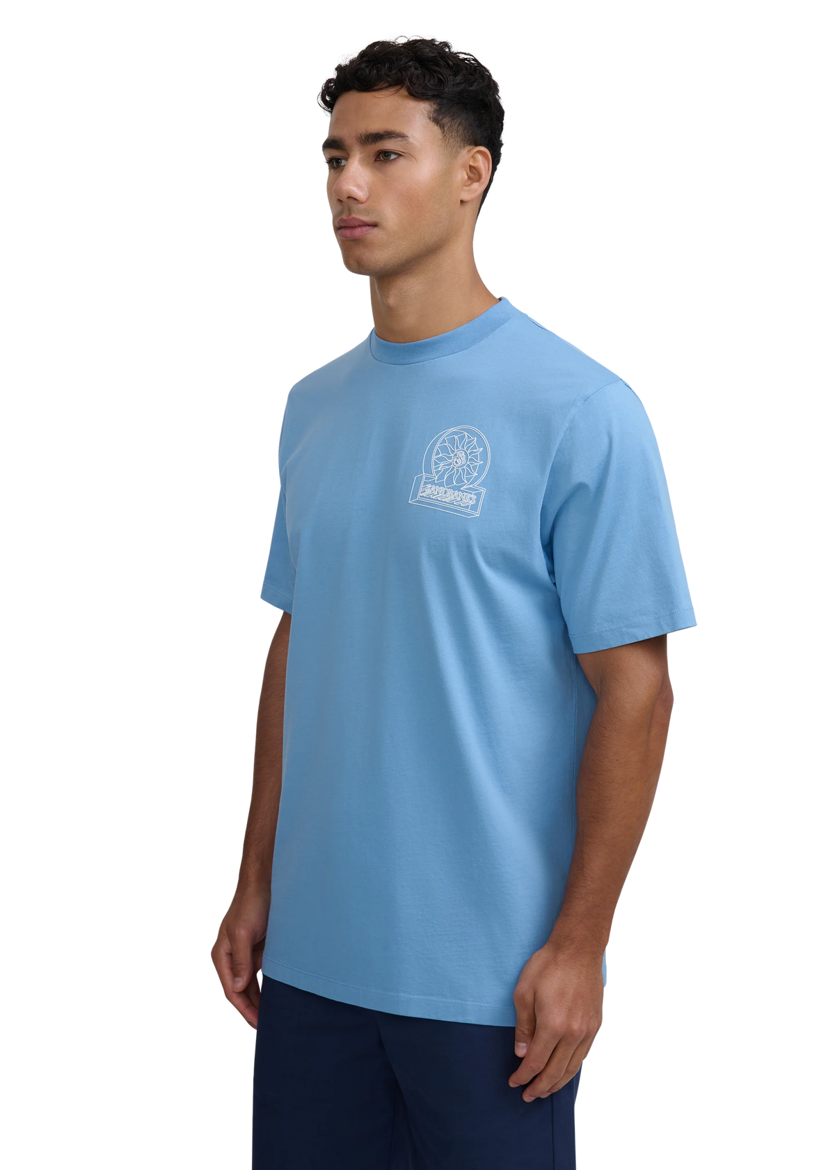 SANDBANKS 3D LOGO COTTON T-SHIRT DUSTY BLUE SLIM FIT 5XL RRP £95 BNWT