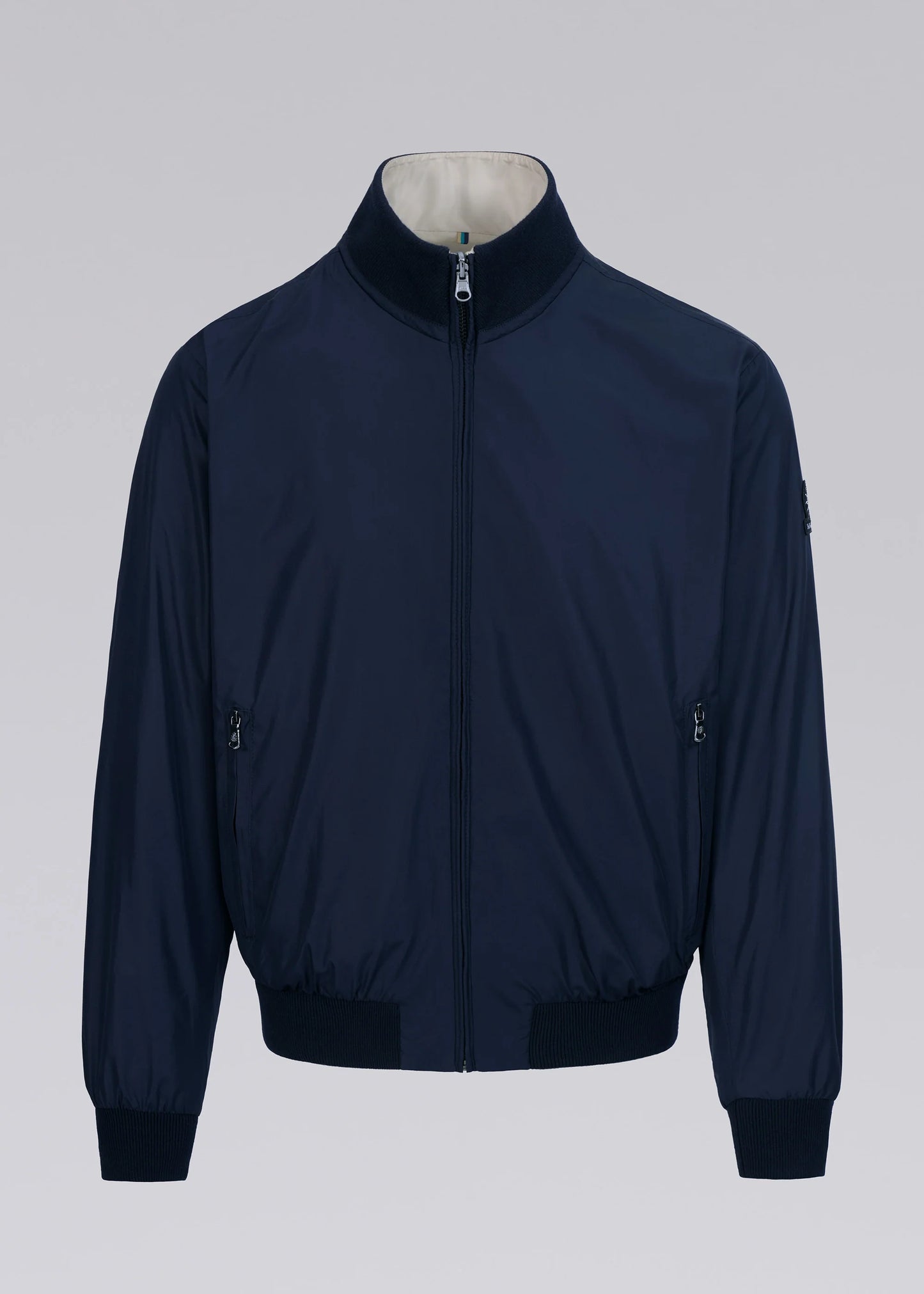 SANDBANKS REVERSIBLE FUNNEL NECK BOMBER JACKET NAVY/STONE M/XL RRP £325 BNWT