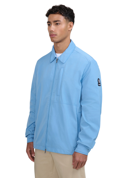 SANDBANKS UTILITY ZIP UP POLYESTER OVERSHIRT JACKET DUSTY BLUE XL RRP £295 BNWT