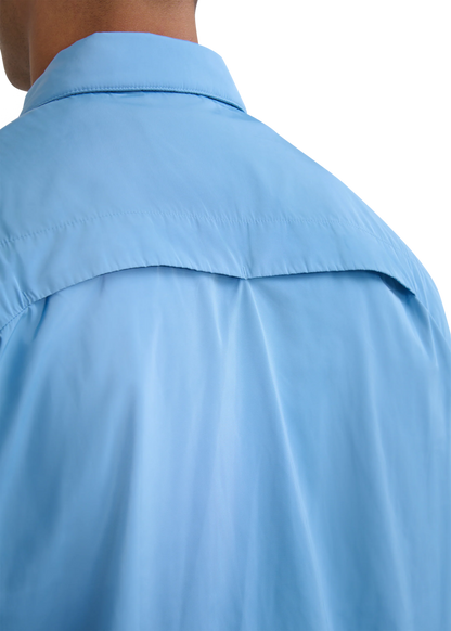 SANDBANKS UTILITY ZIP UP POLYESTER OVERSHIRT JACKET DUSTY BLUE XL RRP £295 BNWT