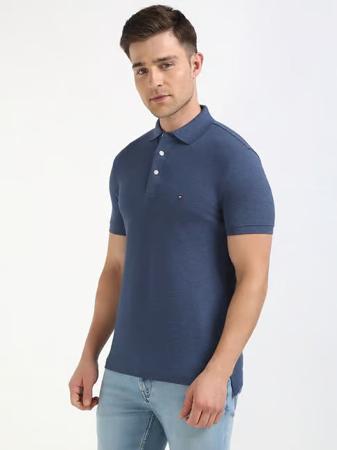 TOMMY HILFIGER SLIM FIT PIQUE COTTON POLO SHIRT TEAL BLUE LARGE RRP £75 BNWT