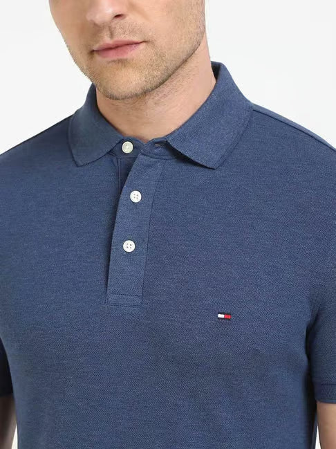TOMMY HILFIGER SLIM FIT PIQUE COTTON POLO SHIRT TEAL BLUE LARGE RRP £75 BNWT