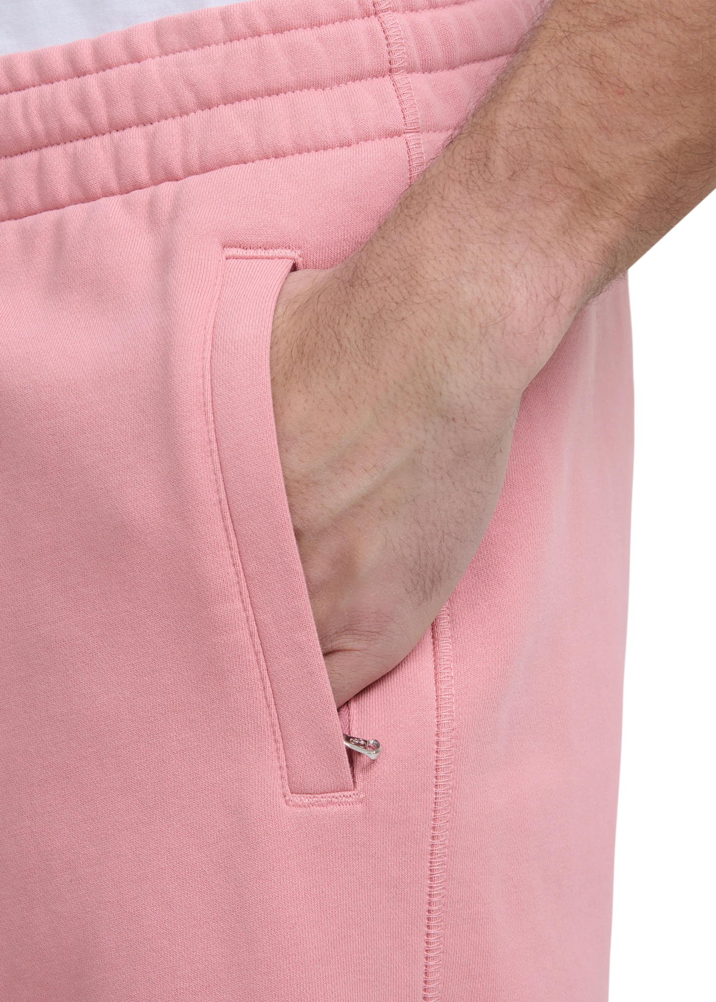 SANDBANKS BADGE LOGO COTTON FLEECE SWEAT SHORTS DUSTY PINK RRP £125 BNWT