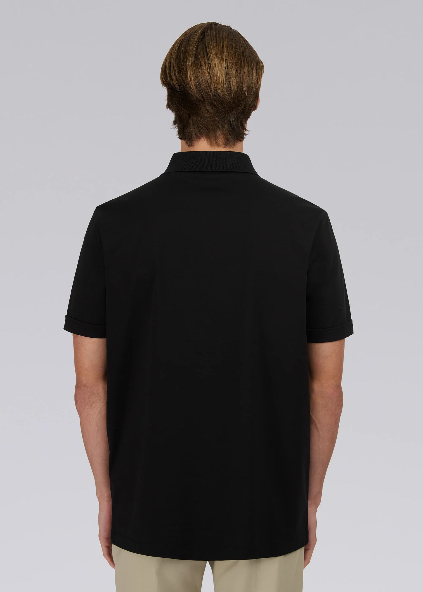 SANDBANKS BADGE LOGO INTERLOCK COTTON BUTTON UP POLO SHIRT BLACK XL RRP £155 BNWT (Copy)