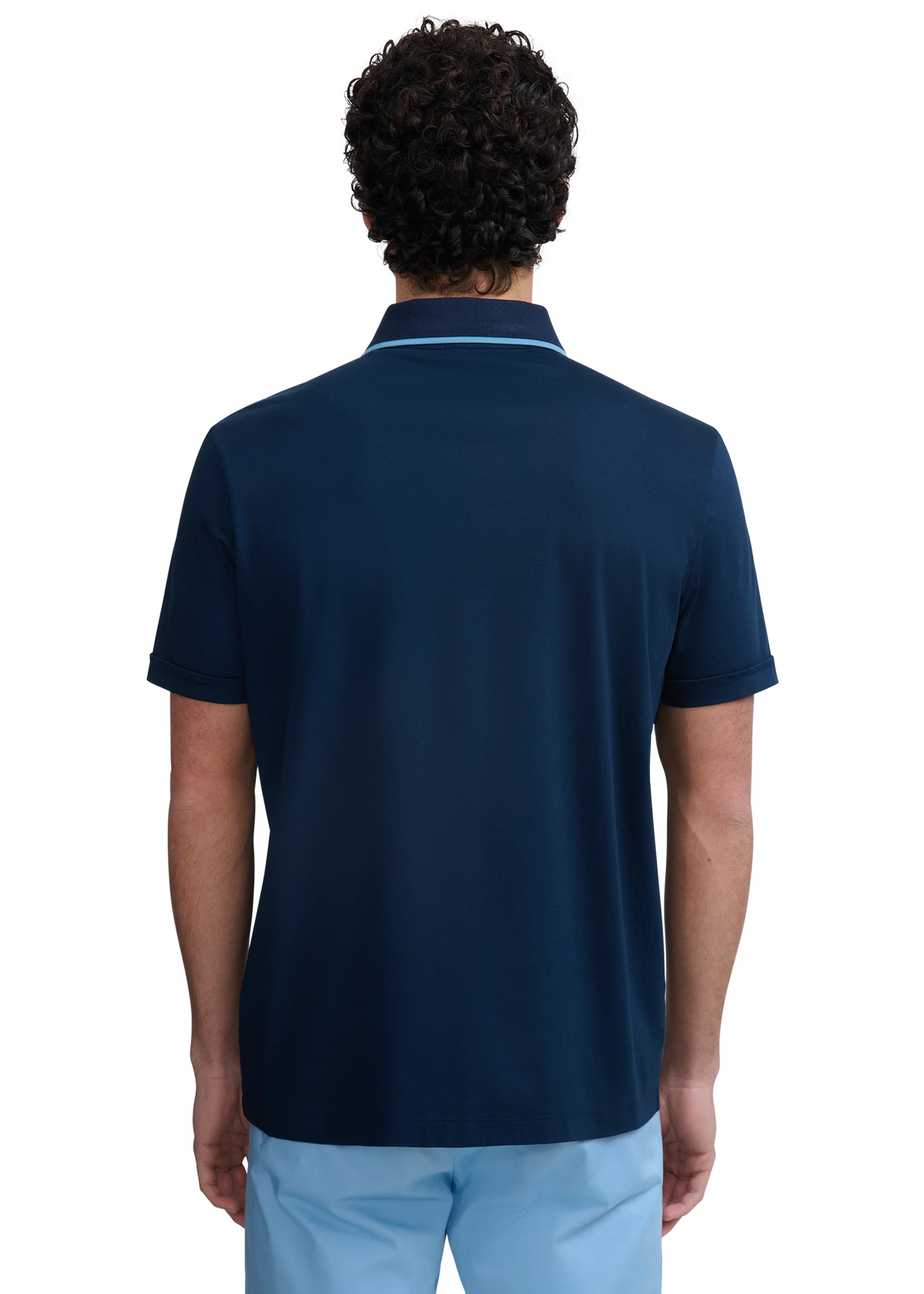 SANDBANKS CONTRAST TIPPED INTERLOCK COTTON SHIRT NAVY 2XL RRP £165 BNWT