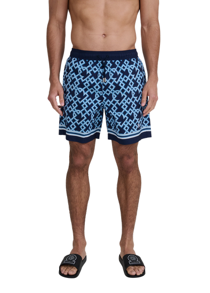 SANDBANKS MOSAIC RESORT SWIM SHORTS NAVY BLUE 2XL RRP £135 BNWT