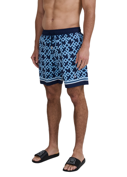 SANDBANKS MOSAIC RESORT SWIM SHORTS NAVY BLUE 2XL RRP £135 BNWT