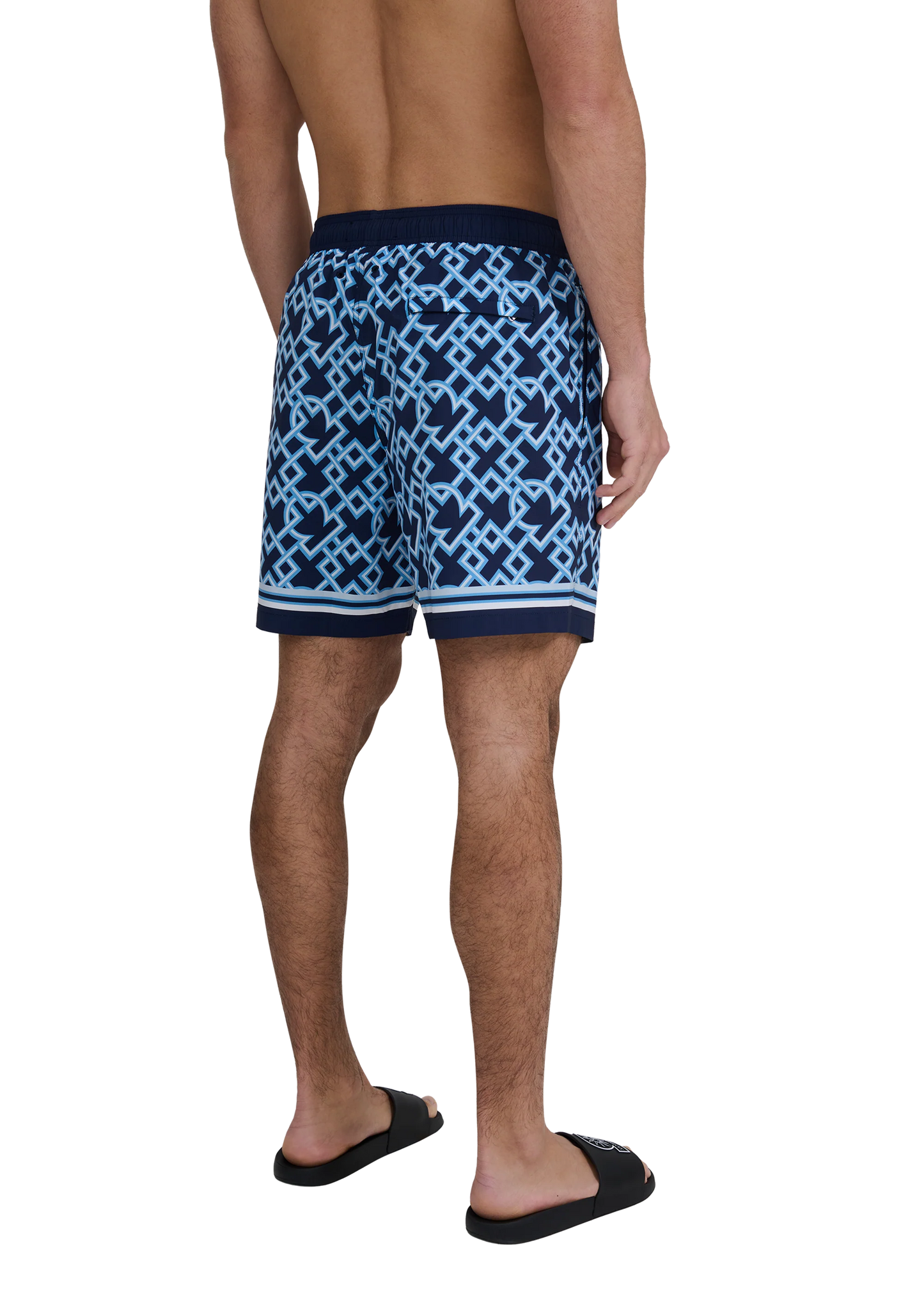 SANDBANKS MOSAIC RESORT SWIM SHORTS NAVY BLUE 2XL RRP £135 BNWT