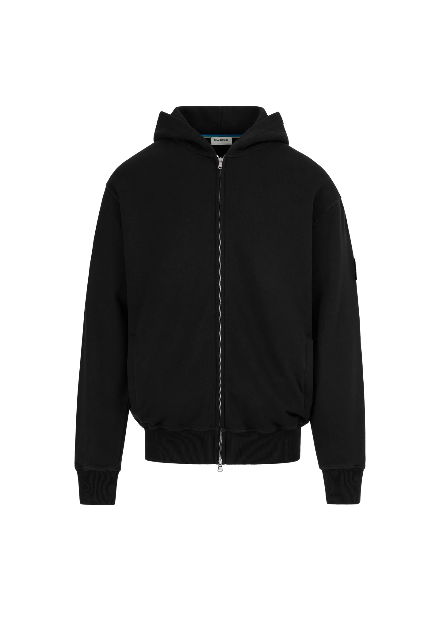 SANDBANKS COTTON FLEECE ZIPPED HOODED HOODIE SWEATSHIRT BLACK 3XL RRP £225 BNWT