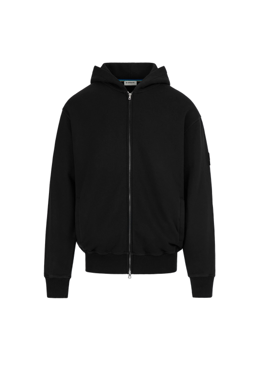 SANDBANKS COTTON FLEECE ZIPPED HOODED HOODIE SWEATSHIRT BLACK 3XL RRP £225 BNWT