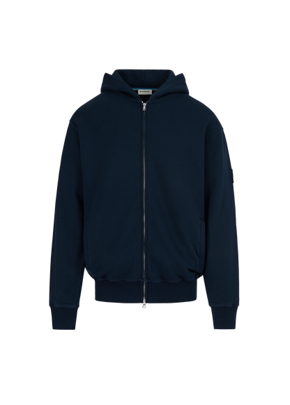 SANDBANKS COTTON FLEECE ZIPPED HOODED HOODIE SWEATSHIRT NAVY RRP £225 BNWT