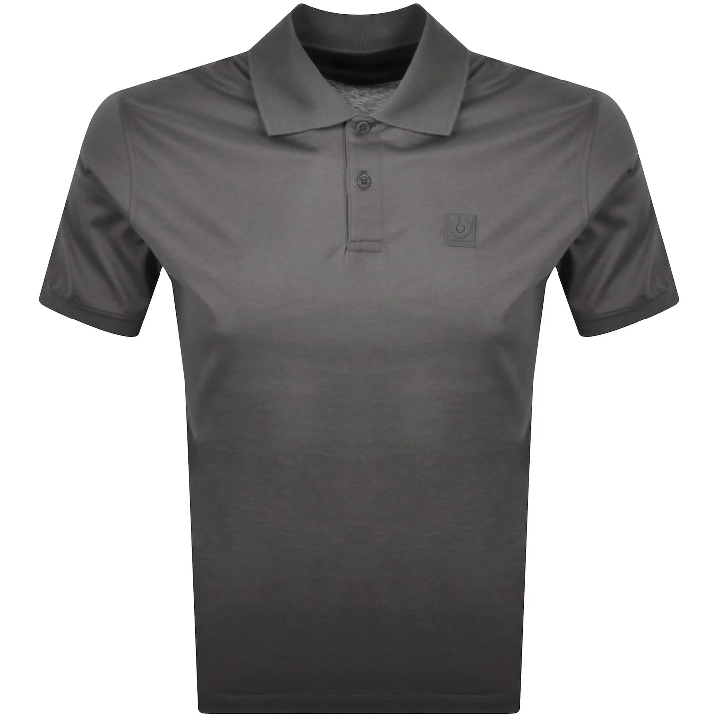 BELSTAFF STEEL MERCERISED COTTON PATCH POLO SHIRT TORNADO GREY RRP £110 BNWT