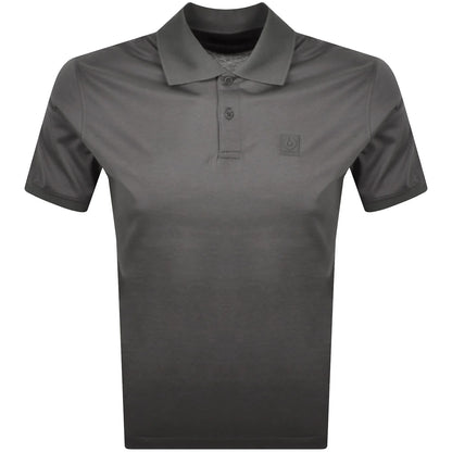 BELSTAFF STEEL MERCERISED COTTON PATCH POLO SHIRT TORNADO GREY RRP £110 BNWT