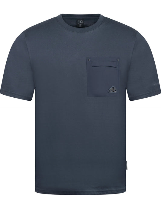MOOSE KNUCKLES DALON POCKET COTTON T-SHIRT NAVY BLUE 2XL RRP £100 BNWT