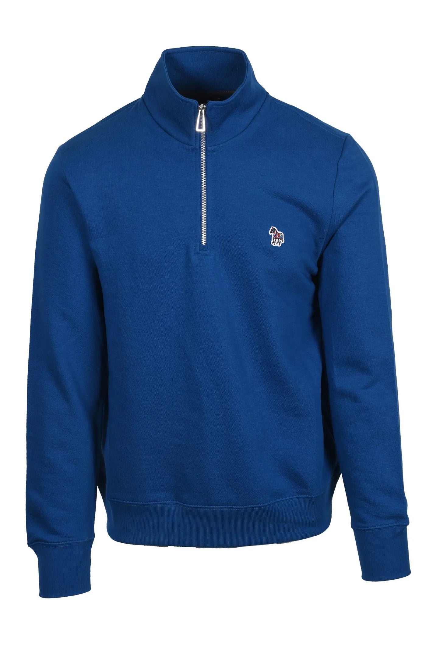 PAUL SMITH PS QUARTER ZIP COTTON FLEECE SWEATSHIRT COBALT BLUE 2XL RRP £135 BNWT
