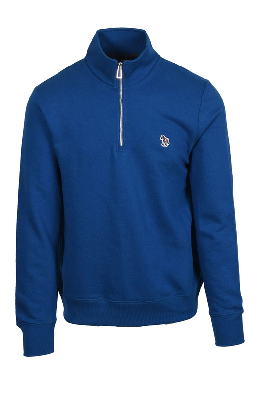 PAUL SMITH PS QUARTER ZIP COTTON FLEECE SWEATSHIRT COBALT BLUE 2XL RRP £135 BNWT