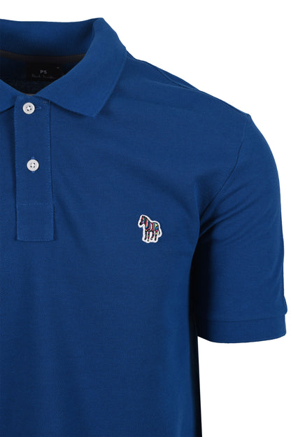 PAUL SMITH ZEBRA PIQUE COTTON POLO SHIRT DARK ROYAL BLUE (46F) 2XL RRP £90 NEW