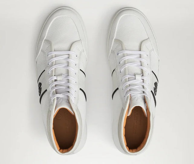 BELSTAFF PHOENIX HIGH TOP CALF LEATHER TRAINERS SNEAKERS WHITE RRP £275 NEW