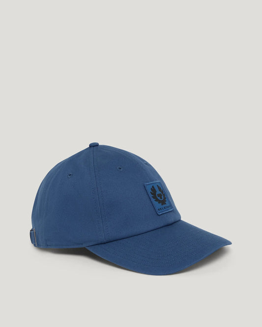 BELSTAFF TONAL PHOENIX PATCH COTTON BASEBALL CAP MARINE BLUE ONE SIZE RRP £50 BNWT