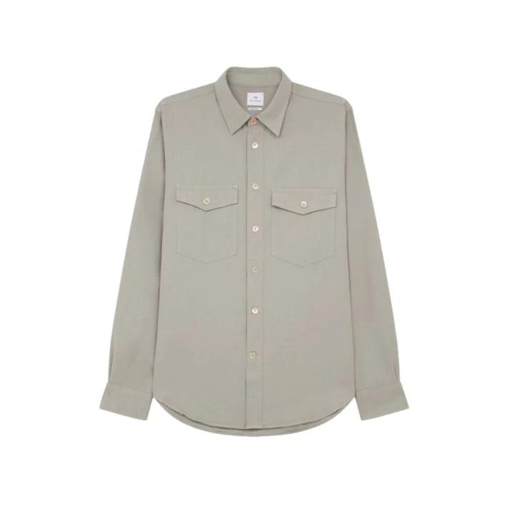 PAUL SMITH PS COTTON LONG SLEEVE SHIRT SMOKE GREY MEDIUM RRP £165 BNWT