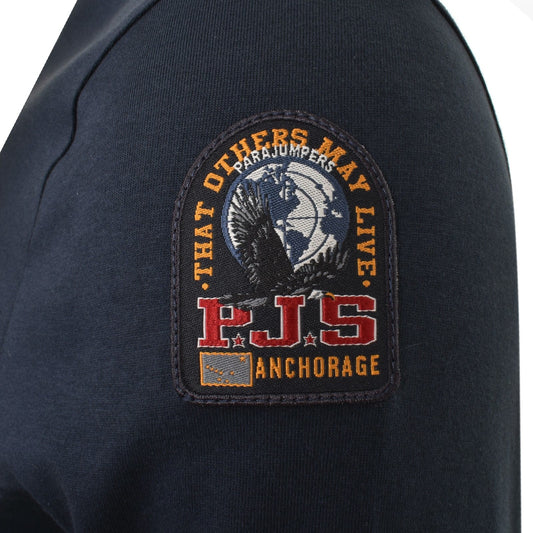PARAJUMPERS KIP LONG SLEEVE COTTON T-SHIRT NAVY BLUE RRP £80 BNWT