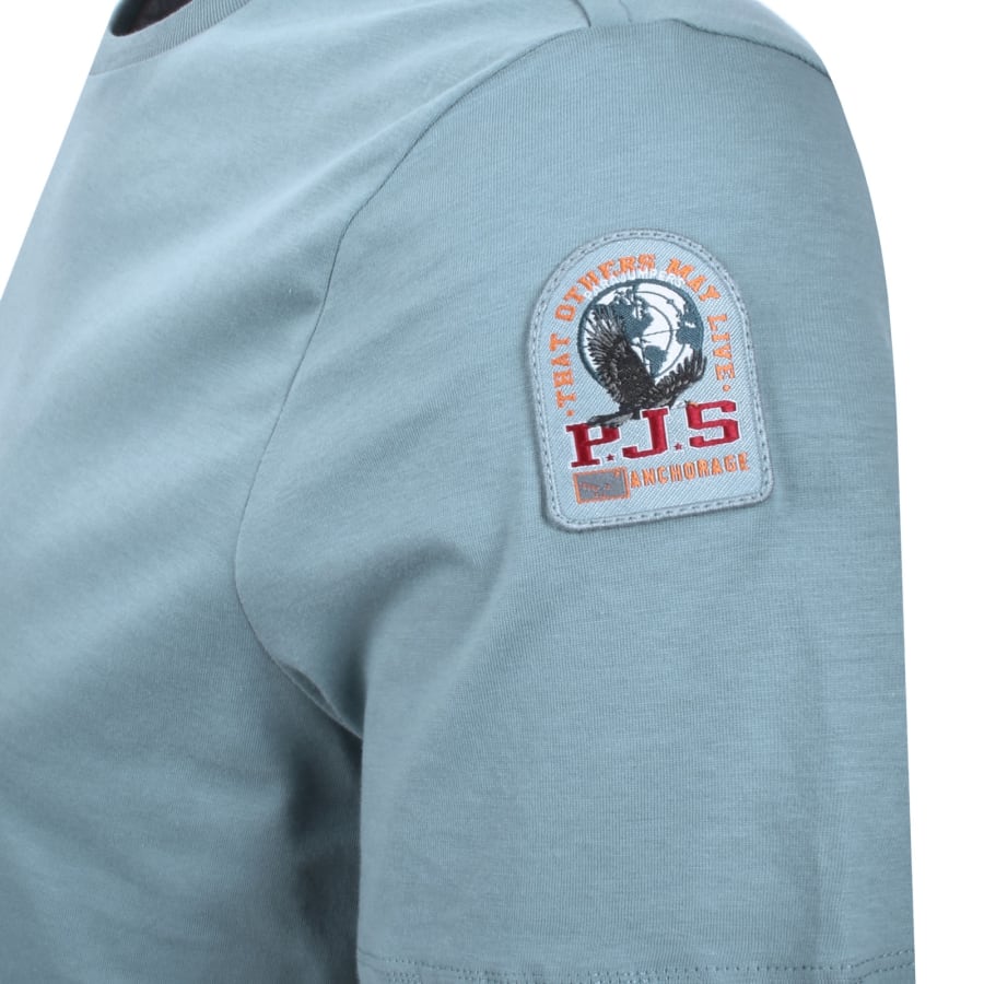PARAJUMPERS SHISPARE PATCH LOGO COTTON T-SHIRT BLUE 3XL RRP £75 BNWT