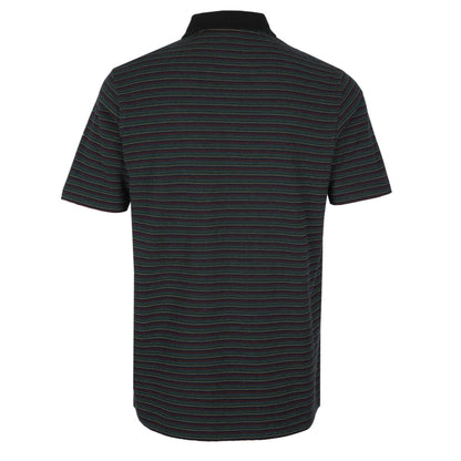 PAUL SMITH PS FINE STRIPES COTTON POLO SHIRT BLACK/MULTI COLOUR RRP £125 BNWT