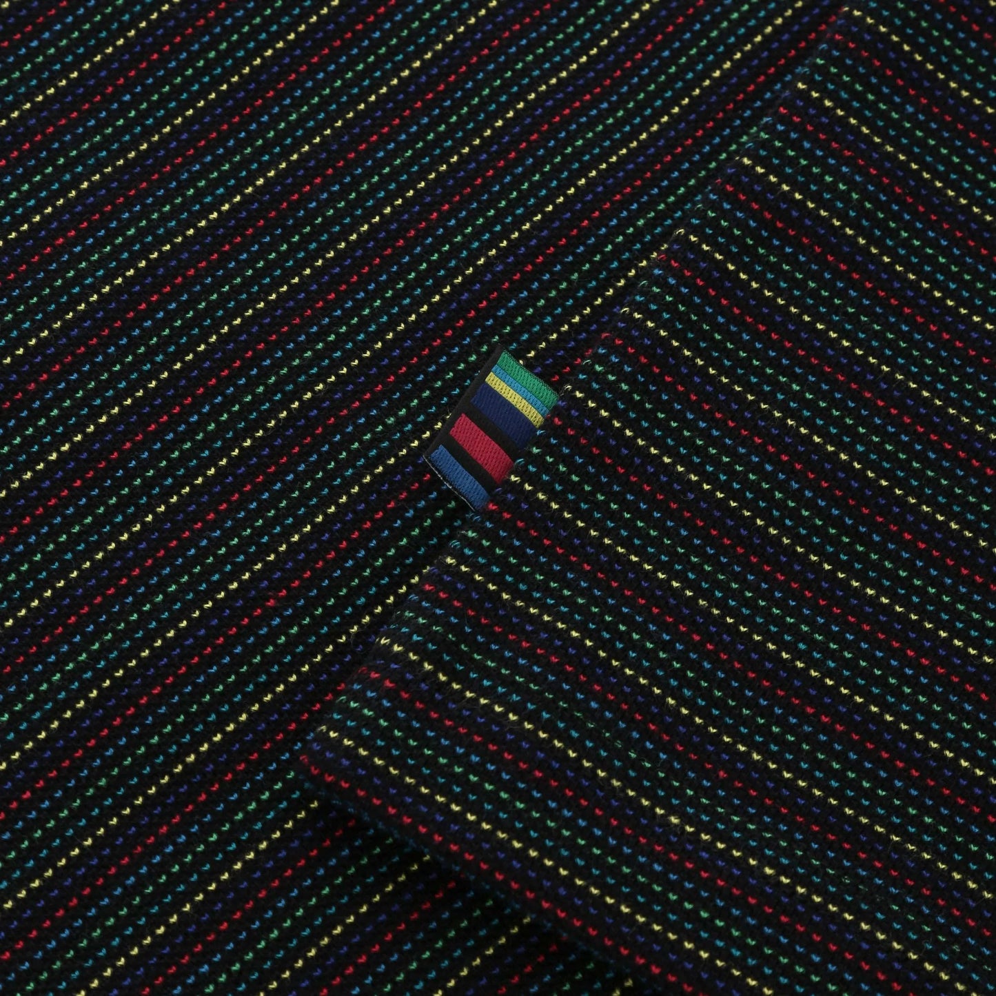 PAUL SMITH PS FINE STRIPES COTTON POLO SHIRT BLACK/MULTI COLOUR RRP £125 BNWT