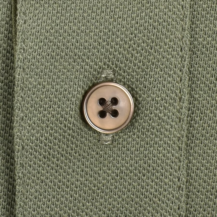 PAUL SMITH PS PIQUE COTTON POLO SHIRT WASHED KHAKI GREEN RRP £90 BNWT