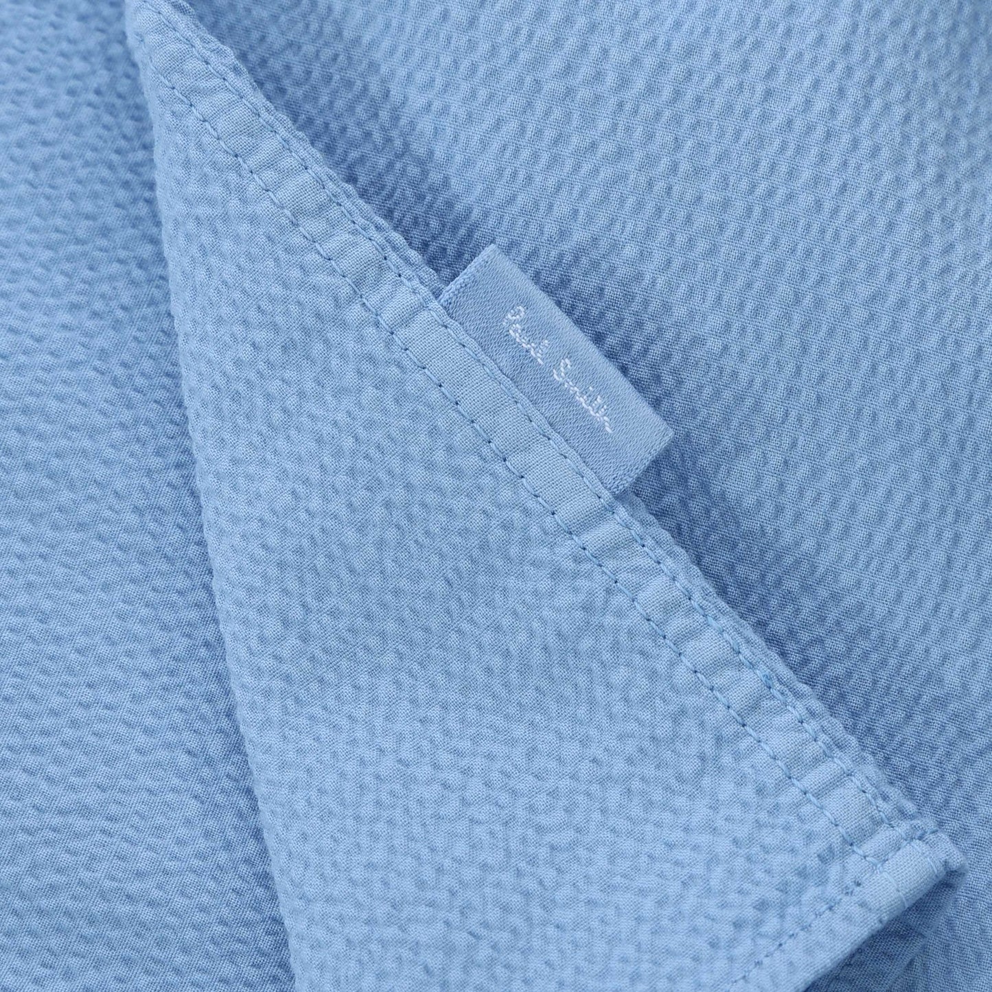 PAUL SMITH SEERSUCKER COTTON LONG SLEEVE SHIRT BLUE 2XL RRP £135 BNWT