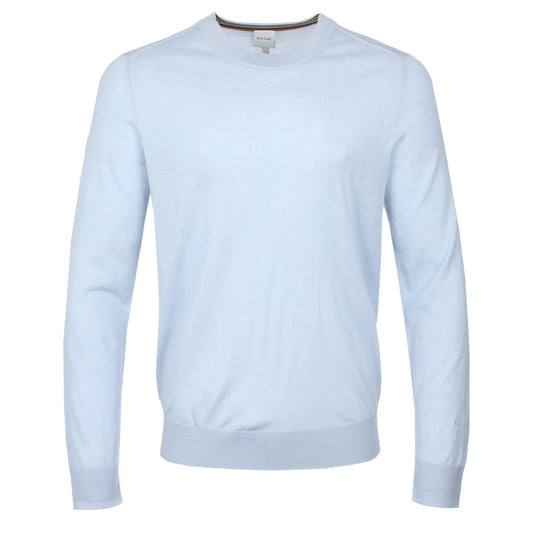 PAUL SMITH MAINLINE MERINO WOOL CREW NECK JUMPER SKY BLUE 2XL RRP £250 BNWT