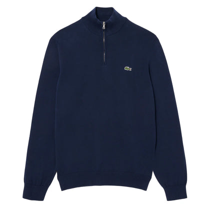 LACOSTE CROC LOGO QUARTER ZIP JUMPER NAVY BLUE SIZE RRP £130 BNWT