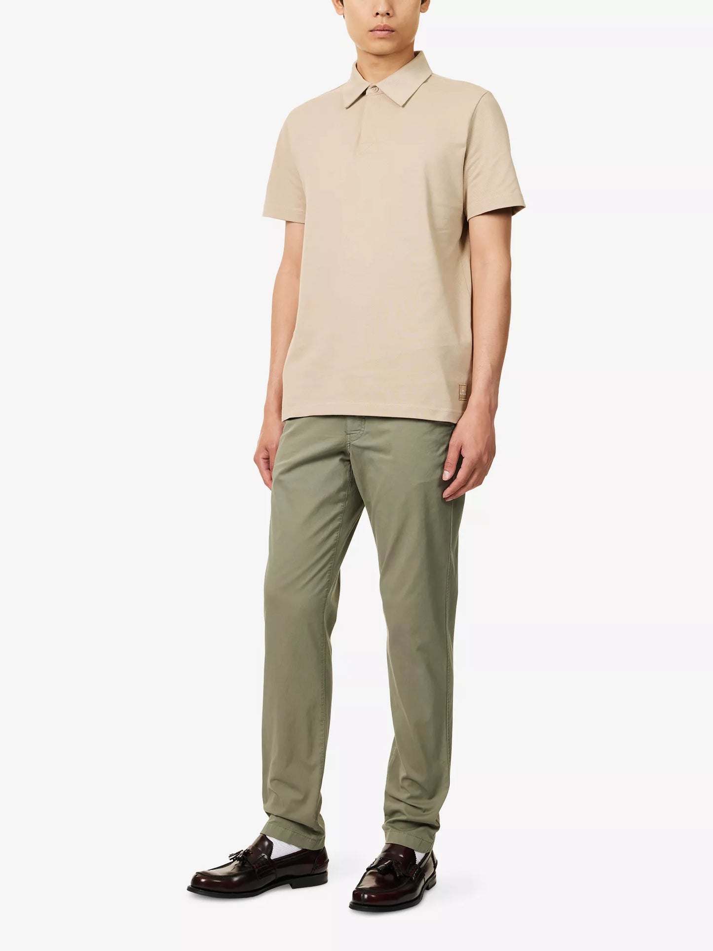 PAUL SMITH PS PATCH CHINO TROUSERS LIGHT KHAKI GREEN 38REG RRP £175 NEW