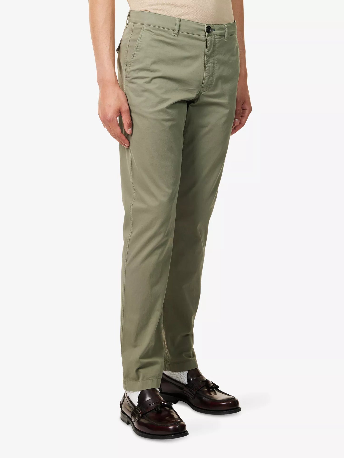 PAUL SMITH PS PATCH CHINO TROUSERS LIGHT KHAKI GREEN 38REG RRP £175 NEW