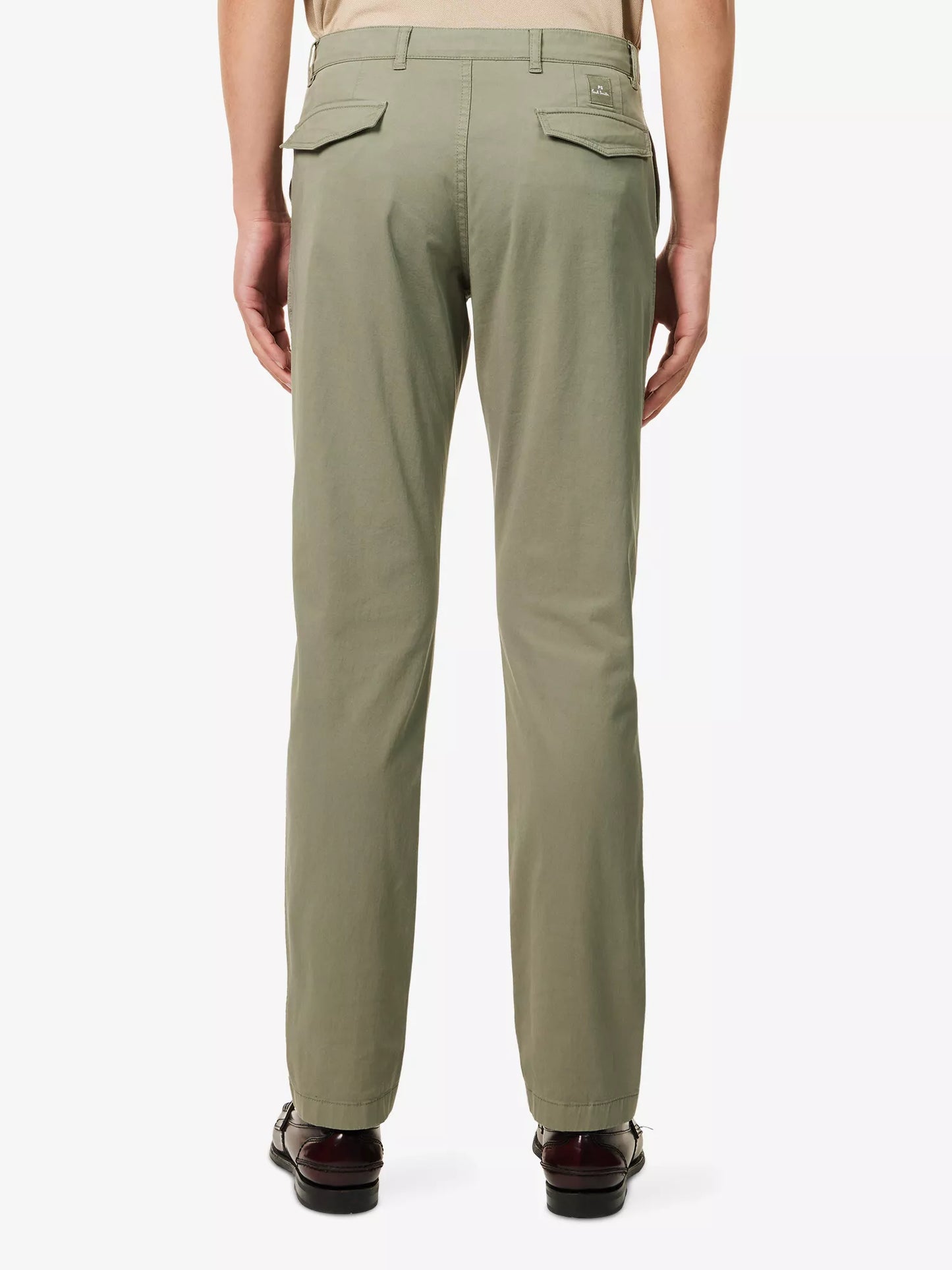 PAUL SMITH PS PATCH CHINO TROUSERS LIGHT KHAKI GREEN 38REG RRP £175 NEW