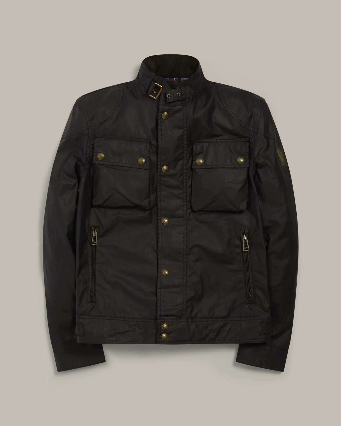 BELSTAFF RACEMASTER WAXED COTTON CAFE RACER BIKER JACKET BLACK 2XL RRP £395 BNWT