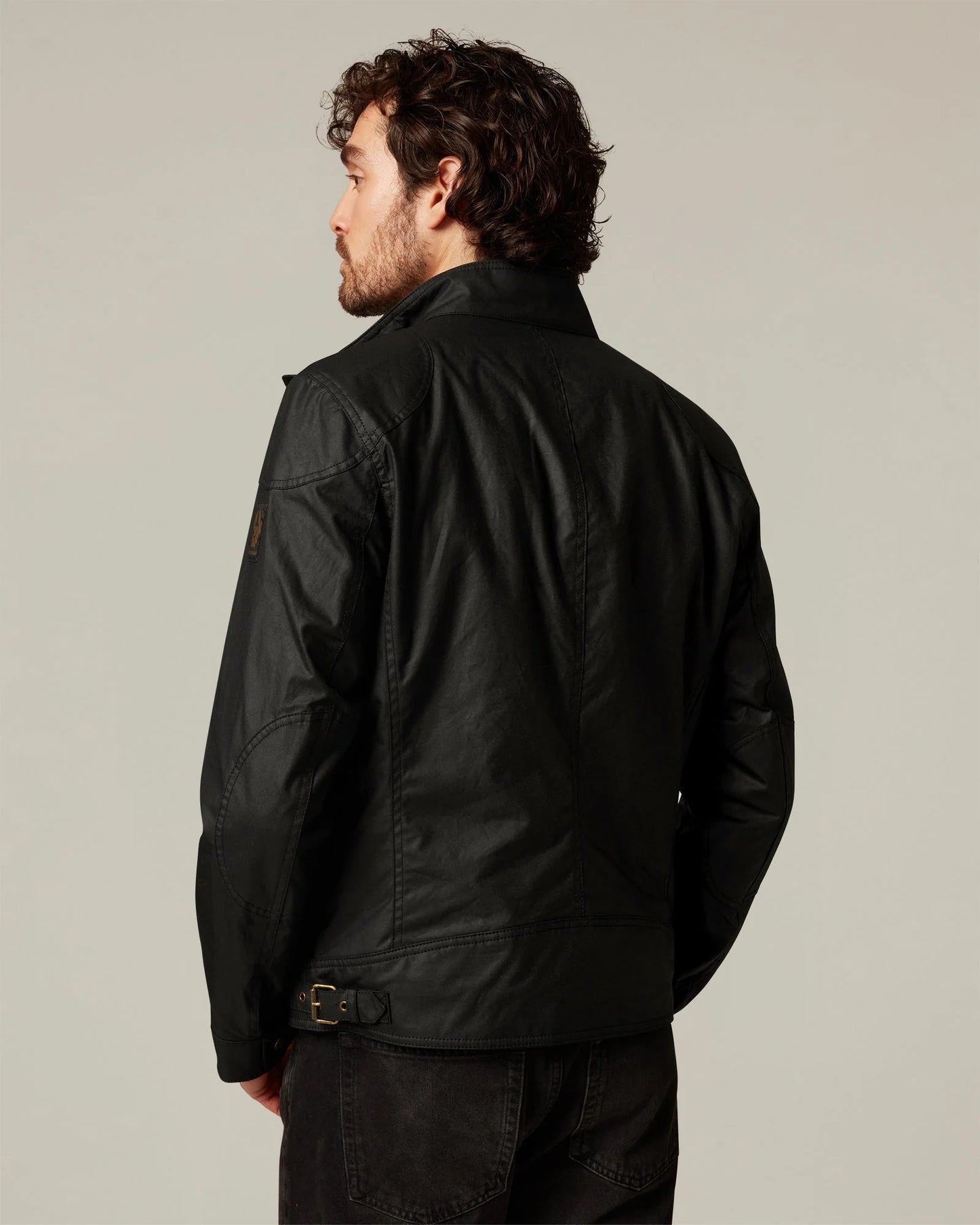 BELSTAFF RACEMASTER WAXED COTTON CAFE RACER BIKER JACKET BLACK 2XL RRP £395 BNWT
