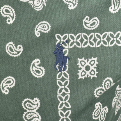 POLO RALPH LAUREN SLIM FIT COTTON PAISLEY FLORAL PRINT T-SHIRT GREEN 2XL RRP £90 BNWT