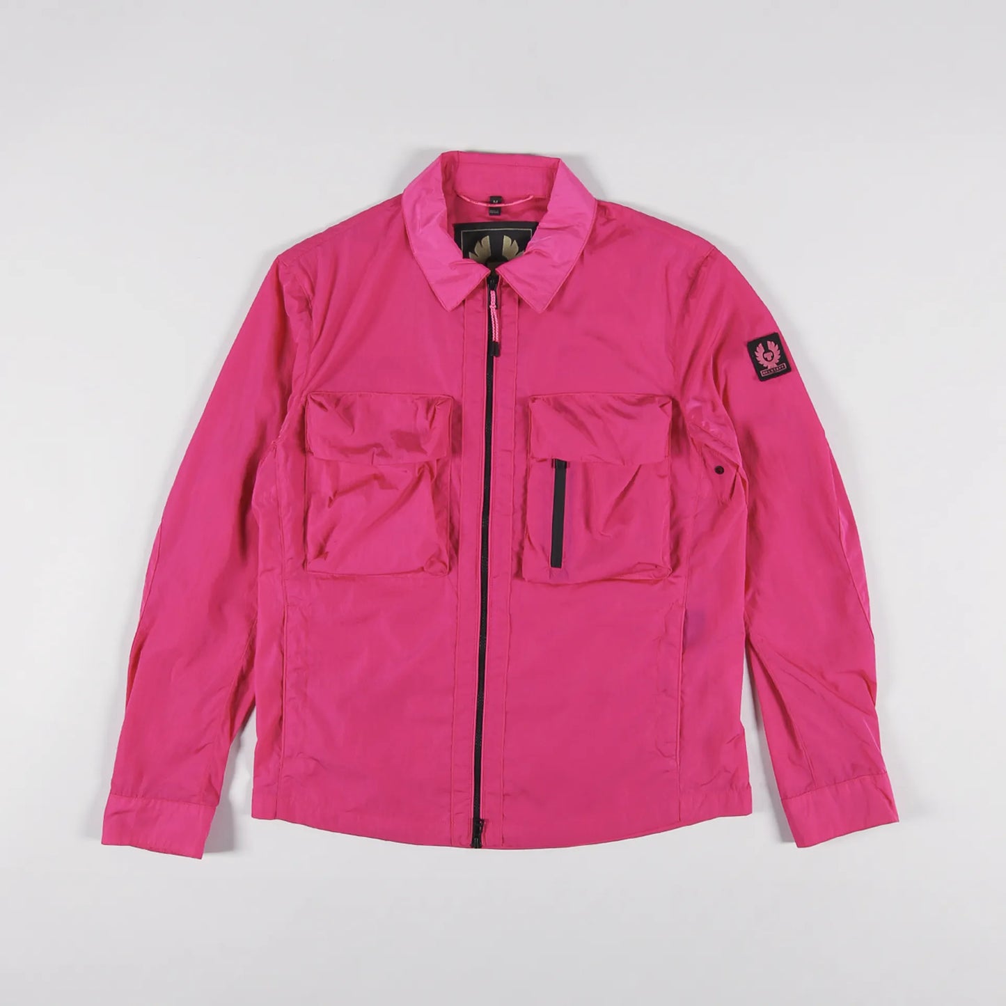 BELSTAFF RIFT SHIMMER SHELL OVERSHIRT JACKET FUCHSIA PINK RRP £295 BNWT