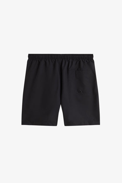 FRED PERRY SWIM SHORTS BLACK WITH COURT GREEN LOGO LARGE RRP £60